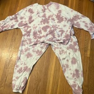 Tie dye matching sweat suit